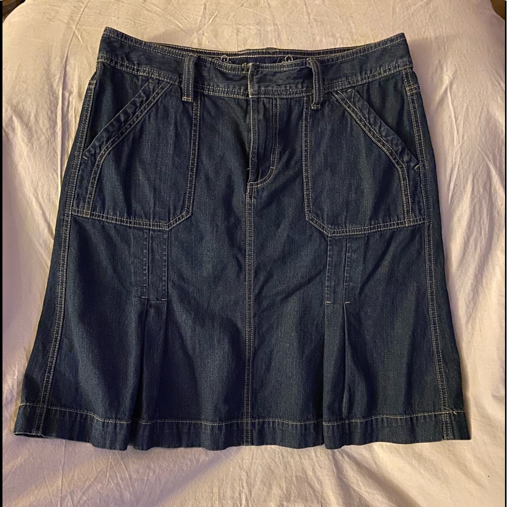 Sonoma life+style a-line pleated denim skirt.